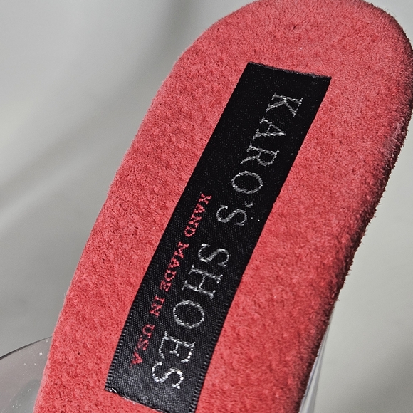 Karo's Shoes 6.5" heel, Clear Platform  mules. Size 6. "+" - Picture 6 of 8